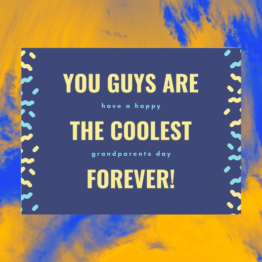 De coolste grootouders voor altijd Navy en Yellow Briefkaart