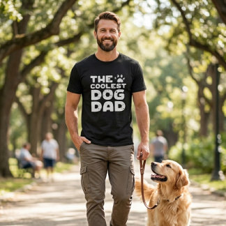 De Coolste Hond Papa Pootafdruk T-shirt