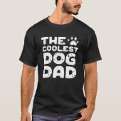 De Coolste Hond Papa Pootafdruk T-shirt (Voorkant)