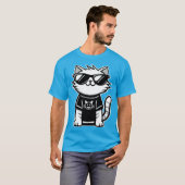 De coolste kat ter wereld met een blauwe zonnebril t-shirt (Voorkant volledig)