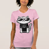 De coolste kat ter wereld met een roze zonnebril t-shirt (Voorkant)