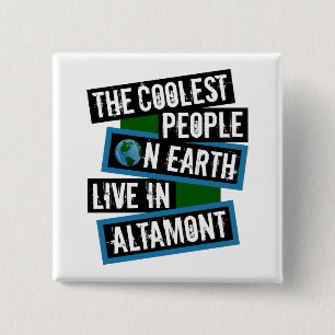 De Coolste Mensen op Aarde Wonen in Altamont Vierkante Button 5,1 Cm