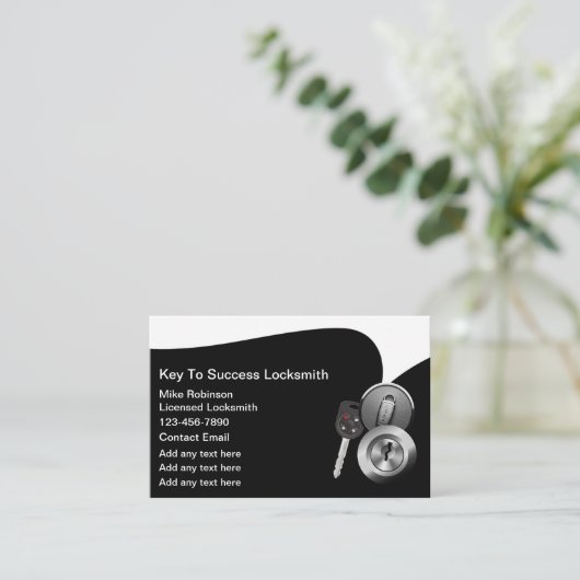 De coolste moderne slotenmaker Visitekaartjes (Staand voorkant)