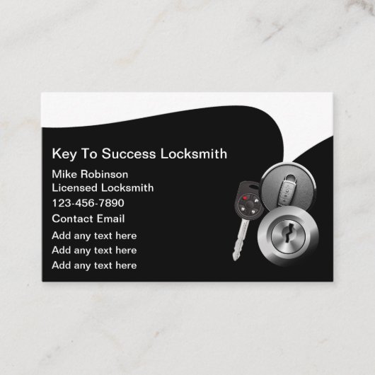 De coolste moderne slotenmaker Visitekaartjes (Voorkant)