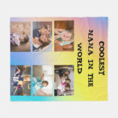 De coolste Nana ter wereld 6 familiefoto's Fleece Deken (Voorkant (Horizontaal))