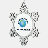 De coolste omroep ter wereld tin sneeuwvlok ornament (Rechts)