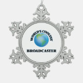 De coolste omroep ter wereld tin sneeuwvlok ornament (Voorkant)