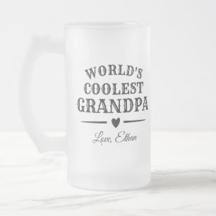 De coolste opa ter wereld   Home Bar in  stijl Matglas Bierpul