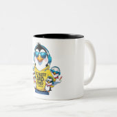 De coolste papa ooit – Penguin Tweekleurige Koffiemok (Voorkant rechts)