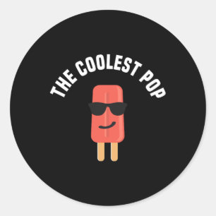 De coolste Pop Shirt vader vaders dag cadeau Ronde Sticker