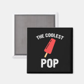 De coolste Pop Vaderdag Funny World's Greatest Magneet (Voorkant / Achterkant)