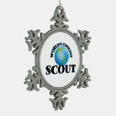 De coolste scout ter wereld tin sneeuwvlok ornament (Links)