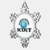 De coolste scout ter wereld tin sneeuwvlok ornament (Rechts)
