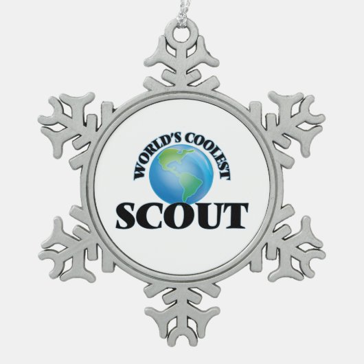 De coolste scout ter wereld tin sneeuwvlok ornament (Voorkant)