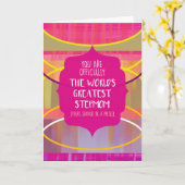 De coolste stap mama ter wereld kaart (Gele Bloem)