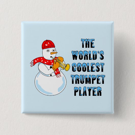 De coolste trompet ter wereld vierkante button 5,1 cm (Voorkant)