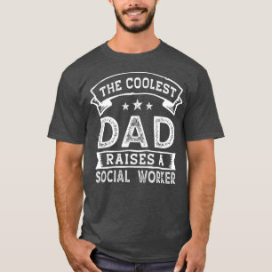 De coolste vader heft sociale werker Grappige Dag T-shirt
