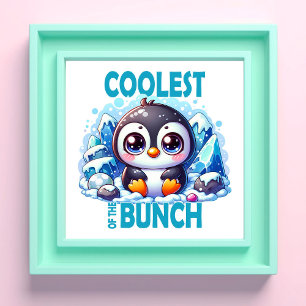 De coolste van de Bunch Pun Schattigee baby Pengui Foto Afdruk