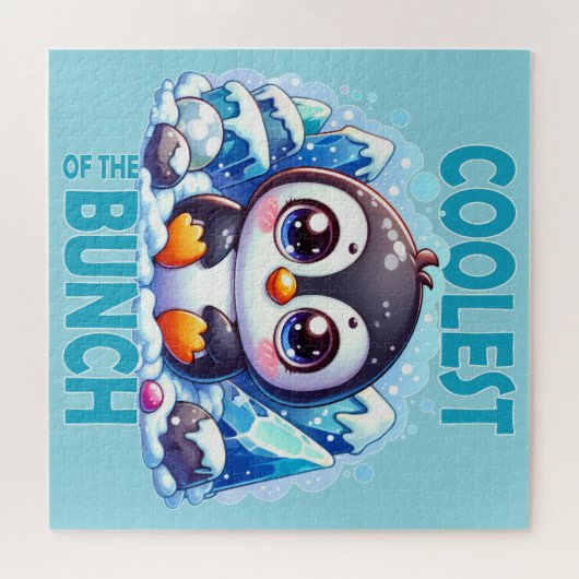 De coolste van de Bunch Pun Schattigee baby Pengui Legpuzzel (Horizontaal)