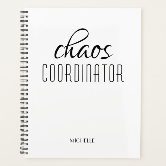 De Coördinator van Chaos Persoonlijke Naam Planner (Voorkant)