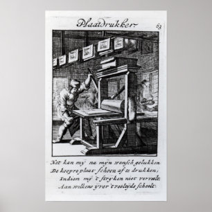 De Copper-bord Engraver van 'Accessoire'. Poster