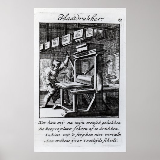 De Copper-bord Engraver van 'Accessoire'. Poster (Voorkant)