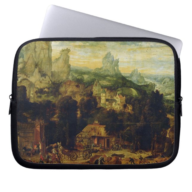 De Coppermine (olie op het paneel) Laptop Sleeve (Voorkant)
