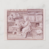 De copyist Jean Mielot Briefkaart (Voorkant)