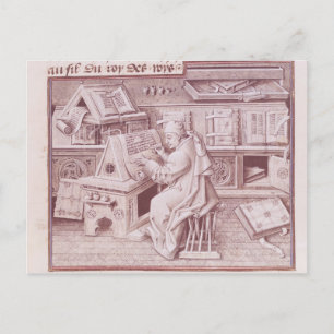 De copyist Jean Mielot Briefkaart