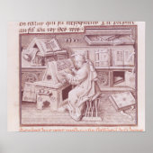 De copyist Jean Mielot Poster (Voorkant)