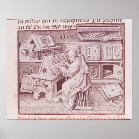 De copyist Jean Mielot Poster (Voorkant)