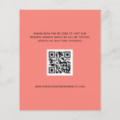 De Coral Roos van de begroting roze QR- codetekst  (Achterkant)