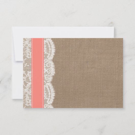 De Coral Sand Dollar Wedding Collection RSVP Kaartje (Achterkant)