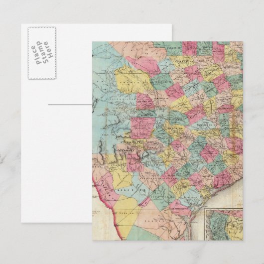 De Cordova's Kaart van Texas (Voorkant / Achterkant)