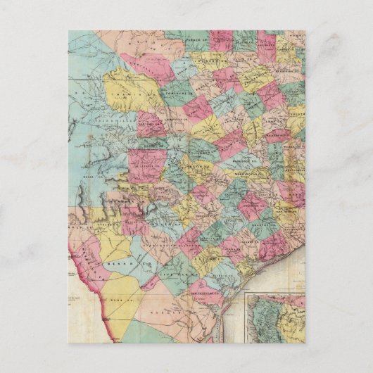 De Cordova's Kaart van Texas (Voorkant)