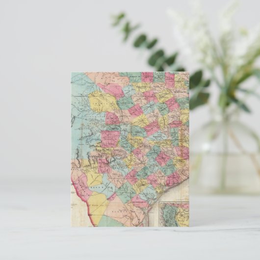 De Cordova's Kaart van Texas (Staand voorkant)