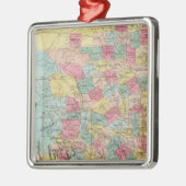 De Cordova's Kaart van Texas Metalen Ornament (Links)