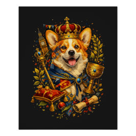 De Corgi Koning Perfect Poster