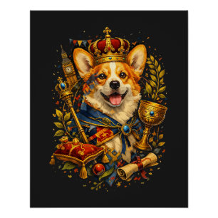 De Corgi Koning Perfect Poster