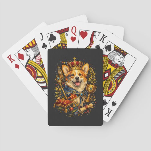 De Corgi Koning Pokerkaarten (Achterkant)
