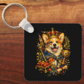 De Corgi Koning Sleutelhanger (Voorkant)