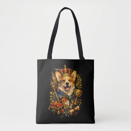 De Corgi Koning Tote Bag (Voorkant)