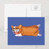 De Corgi Sploot Briefkaart (Voorkant / Achterkant)