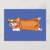 De Corgi Sploot Briefkaart (Voorkant)