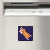 De Corgi Sploot Magneet (Insitu (Vaatwasser))