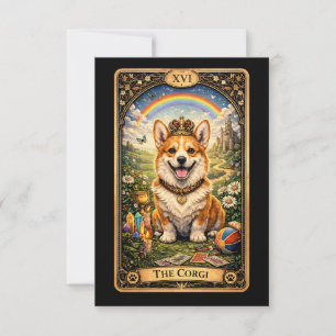 De Corgi Tarotkaart Bedankkaart