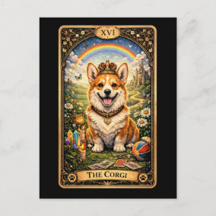 De Corgi Tarotkaart Briefkaart