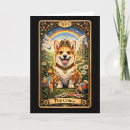 De Corgi Tarotkaart Feestdagen Kaart