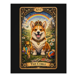 De Corgi Tarotkaart Perfect Poster