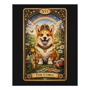 De Corgi Tarotkaart Perfect Poster